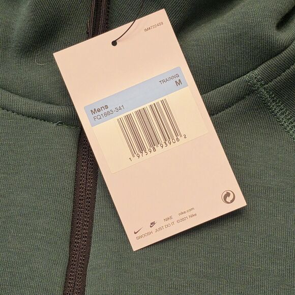 Nike Tech Fleece Windrunner Green Full Zip Hoodie FQ1883-341 Men's Size M - Picture 4 of 4